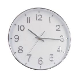Relógio De Parede Prata E Branco Havan Casa - 30cm
