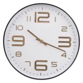 Relógio De Parede Preto E Dourado Havan Casa - 30cm