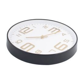 Relógio De Parede Preto E Dourado Havan Casa - 30cm