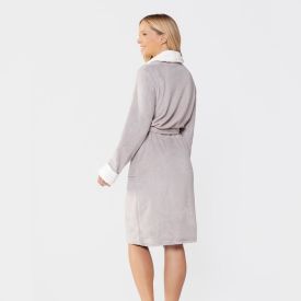 Roupão Adulto P Microfibra Elegance Havan Casa - Cinza Ice