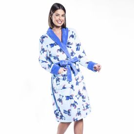 Roupão Adulto Feminino Microfibra M Disney - Stitch