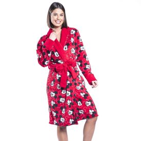 Roupão Adulto Feminino Microfibra M Disney - Mickey Vermelho