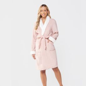 Roupão Adulto G Microfibra Elegance Havan Casa - Rosa Pálido