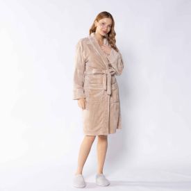 Roupão Adulto P Requinte Havan Casa - Bege