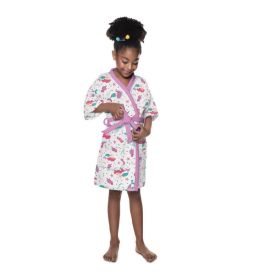 Roupão Infantil Felpudo M Estampado Lepper 1 Pç - Sereia Lilás