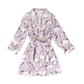 Roupão Infantil M Microfibra Lumini Havan Kids - Unicórnio Lilás