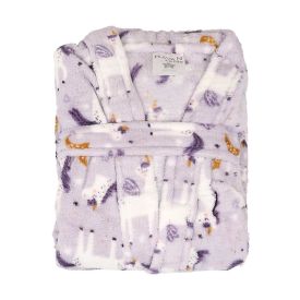 Roupão Infantil P Microfibra Lumini Havan Kids - Unicórnio Lilás