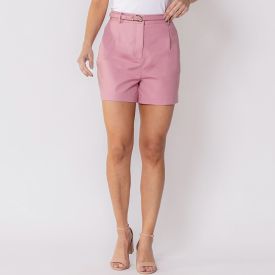 Short Feminino De Alfaiataria Com Cinto Patricia Foster