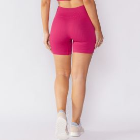 Short Fitness Feminino Sem Costura Scream Rosa Drama