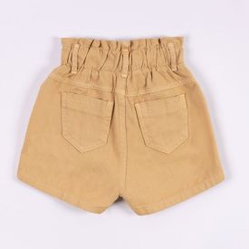 Short Sarja Clochard Infantil Menina 4 a 10 Anos Marmelada Bege