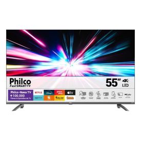 Smart Tv 55” Philco Ptv55g3ersgb Roku Tv Led Dolby Audio - Bivolt