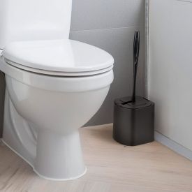 Suporte De Escova Sanitária Quadrado Arthi - Preto