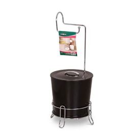 Suporte Para Papel Higiênico Com Lixeira Niquelart - Preto