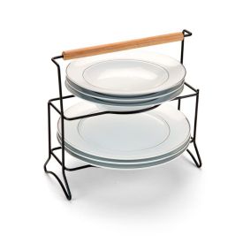 Suporte Para Pratos Duplo Eco Design Black Arthi - Aço Inox