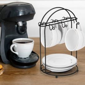 Suporte De Xícaras De Chá Arthi 26,5Cm - Preto