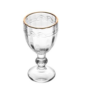 Taça De Licor Imperial Filete Dourado Lyor 50Ml - Transparente