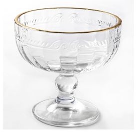 Taça De Sobremesa Imperial Com Filete Dourado Lyor 200Ml - Cristal