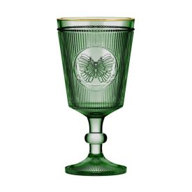 Taça De Vidro Borboleta Filete Dourado L'hermitage 325Ml - Verde