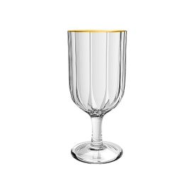 Taça De Vidro Com Filete Dourado Refinatto L" Hermitage - 330ml