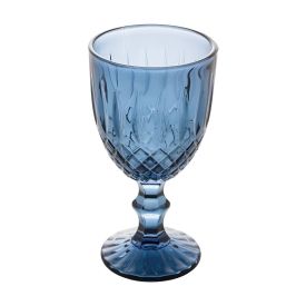 Taça De Vidro Greek Wolff 345Ml - Azul