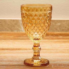 Taça de Água Bico de Abacaxi 325Ml Lyor - Âmbar