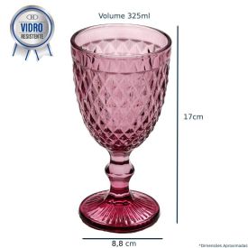 Taça Para Água Bico De Abacaxi Lyor 325Ml - Lilás