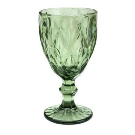 Taça Para Água Vidro Diamond Lyor 325Ml - Verde