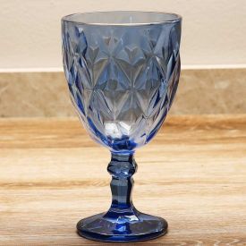 Taça de Água Diamond Lyor 350Ml - Azul