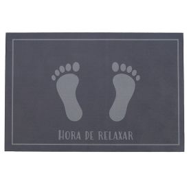 Tapete Acqua Sec para Banheiro 60X40 cm Havan Casa - Cinza Retangular