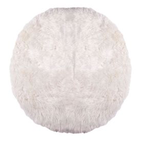 Tapete Alaska Redondo Para Quarto E Sala 1,50X1,50 M Havan Casa. - Branco