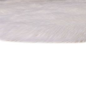 Tapete Alaska Redondo Para Quarto E Sala 1,50X1,50 M Havan Casa. - Branco