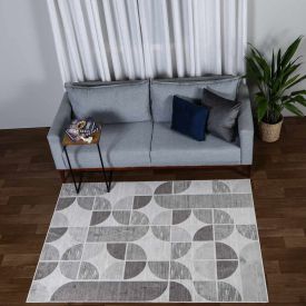 Tapete Para Quarto E Sala 1,40X2,00 M Belga Havan Casa - Bege Cinza