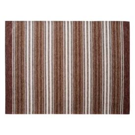 Tapete Chenile 1,20X1,60M Quarto E Sala Havan - Marrom Listras Off