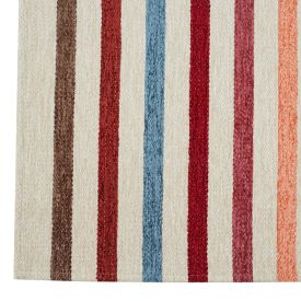 Tapete Chenile 55Cm X 85Cm Quarto E Sala Havan - Off White Listrado