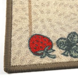 Tapete Para Cozinha Napoli 50X120 Cm Havan Casa - Morangos Taupe