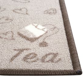 Tapete Para Cozinha Napoli 50X120 Cm Havan Casa - I Love Tea Bege