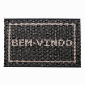Tapete De Porta Cancun 40X60 Cm Sisal Havan Casa - Bem Vindo Chumbo