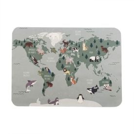 Tapete Infantil Para Atividades Estampado 95X130 Cm Transfer Havan Casa - Animais Continentes