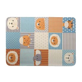 Tapete Infantil Para Atividades Estampado 95X130 Cm Transfer Havan Casa - Bichinhos Azul