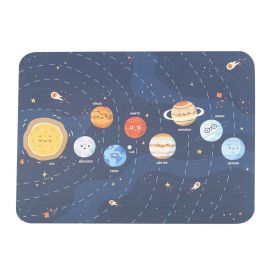 Tapete Infantil Para Atividades Estampado 95X130 Cm Transfer Havan Casa - Azul Planetas