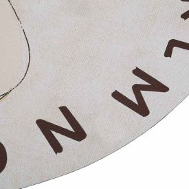 Tapete Infantil Magic Redondo 1,00Mx1,00M Havan Casa - Bege Leão