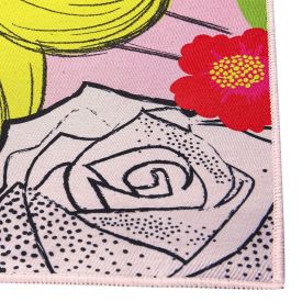 Tapete Joy Disney 70X100 Cm Havan Casa - Princesas Flores