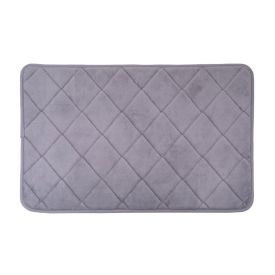 Tapete Para Banheiro 50X80 Cm Majestic Havan Casa - Cinza Quadriculado