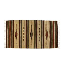 Tapete Para Quarto Ou Sala 80X150 Cm Kilim Havan Casa - Bege Ti