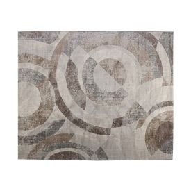 Tapete Para Quarto E Sala Platinium 2,00X2,50 M Havan Casa - Círculos Cinza E Bege