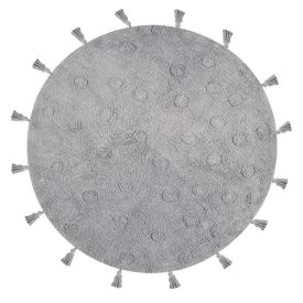 Tapete Redondo Infantil 150 Cm Poa Havan Casa - Cinza