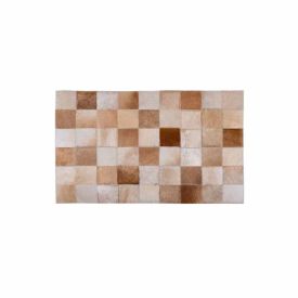 Tapete Texas 100% Couro Quarto E Sala 60X90 Cm Havan - Bege 