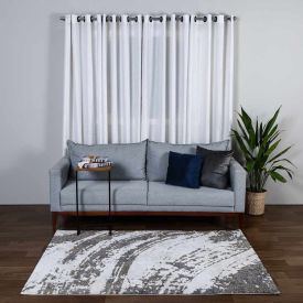 Tapete Para Sala Tokyo 1,40X2,00 M Havan Casa - Off White e Azul