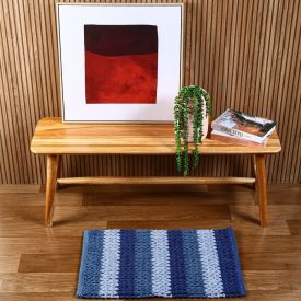 Tapete Para Sala Tresse 45X75 Cm Havan - Azul Marinho