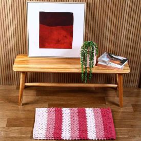 Tapete Para Sala Tresse 45X75 Cm Havan - Rose